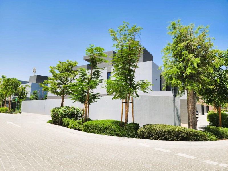 Kaya villas and landscaped street, Masaar