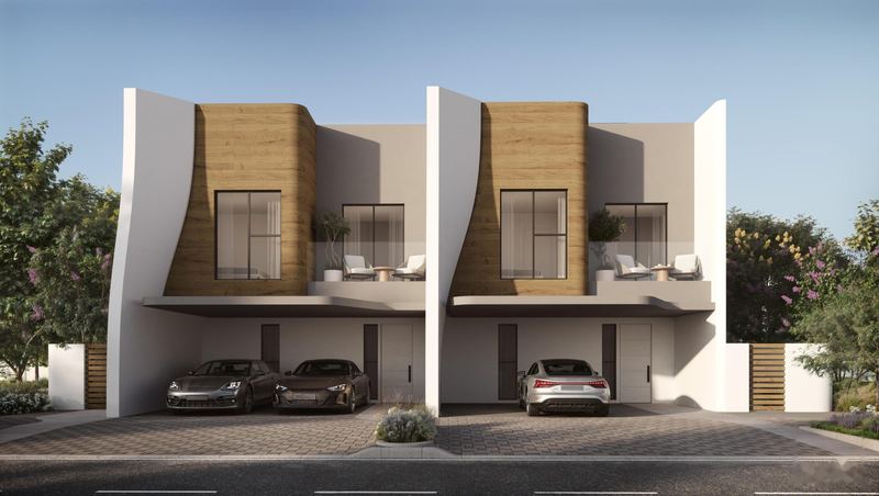 Townhouse front elevation. Artist's impression.