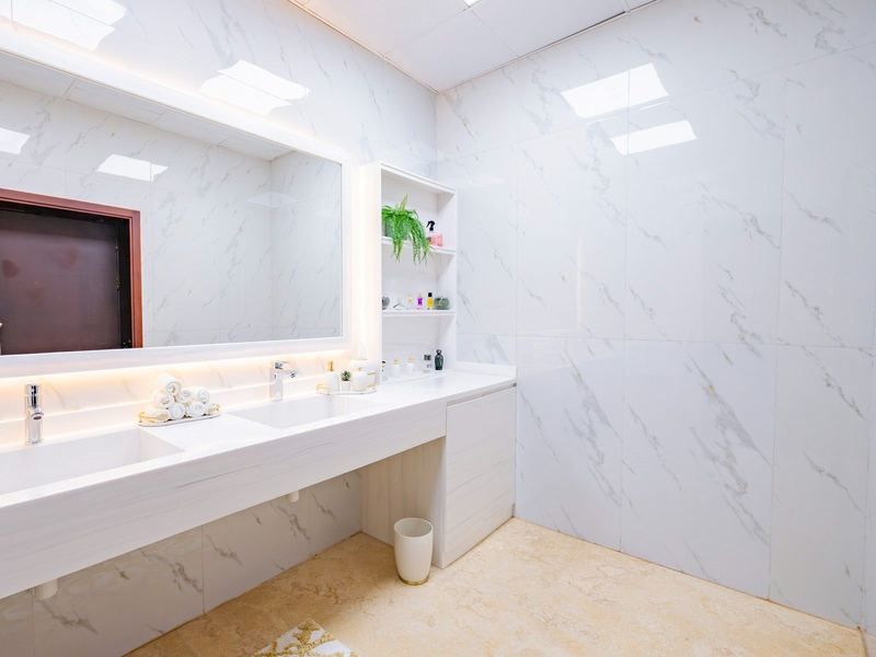 Bathroom with double vanity