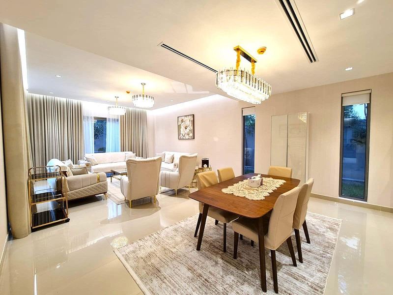 Open-plan living and dining