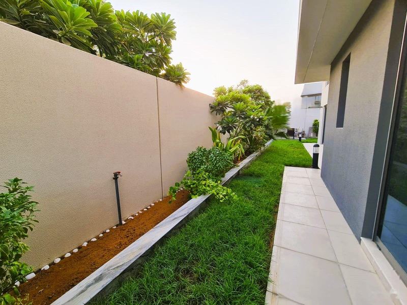 Garden along the villa